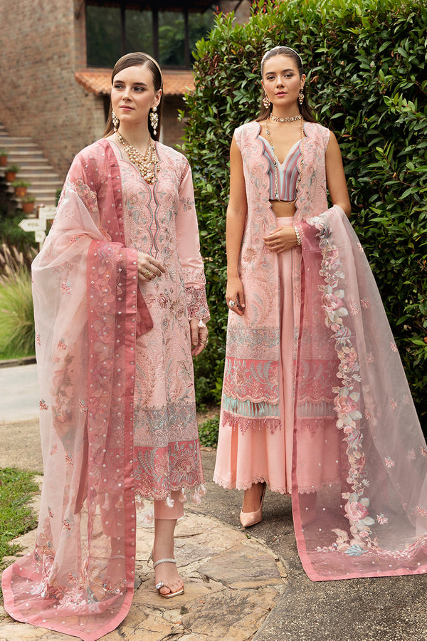 RADIANT PINK-3PC LAWN EMBROIDERED SUIT-Z-810