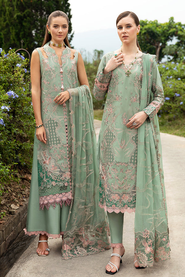 PASTEL GREEN-3PC LAWN EMBROIDERED SUIT-Z-808