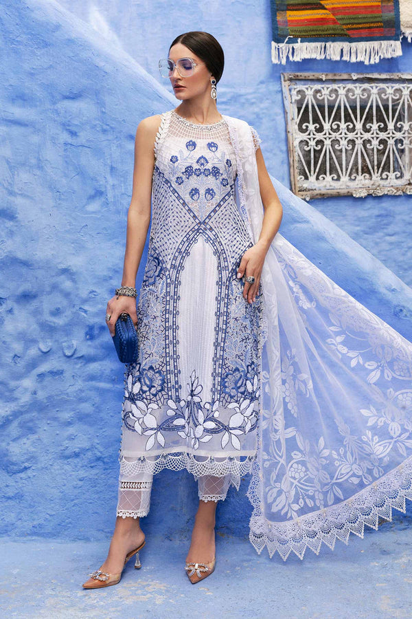 3 Piece Embroidered Paper Cotton Suit | D-2510-A