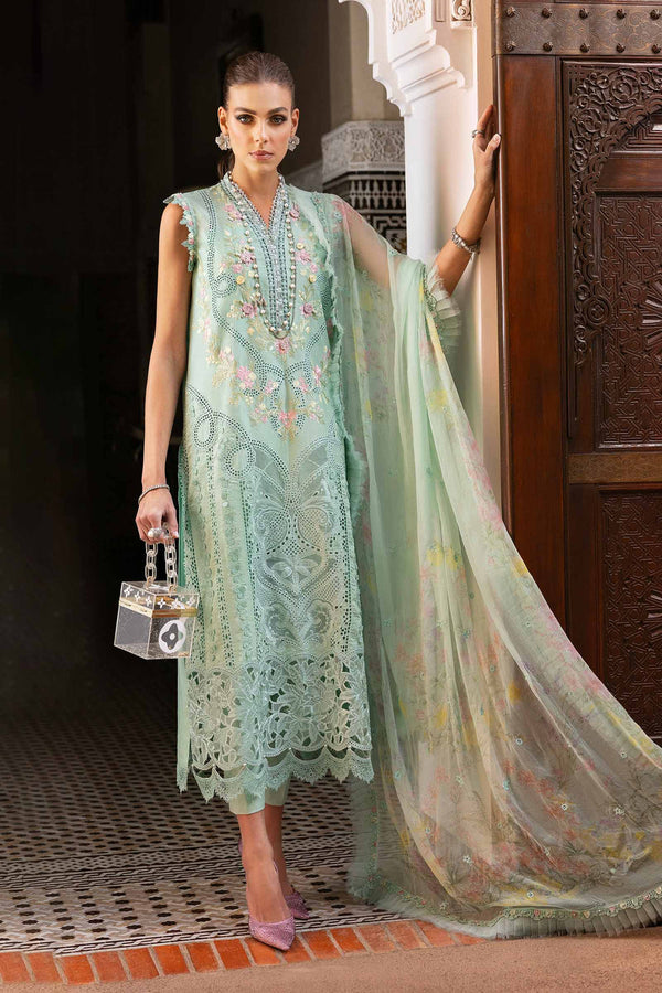 3 Piece Embroidered Lawn Suit | D-2514-A