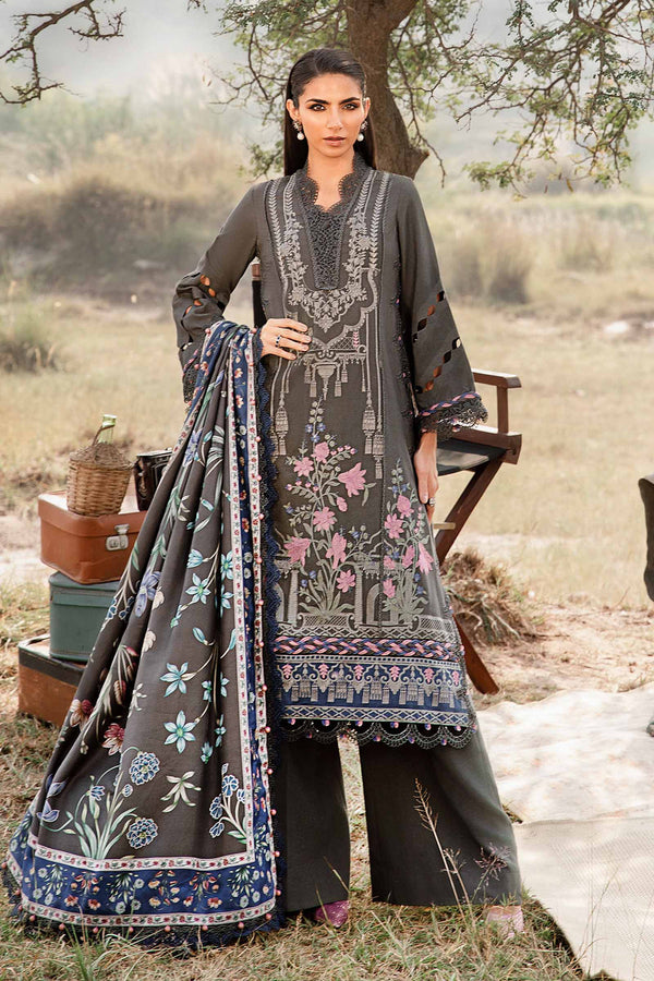 3 Piece Printed Linen Suit | MPT-2401-A