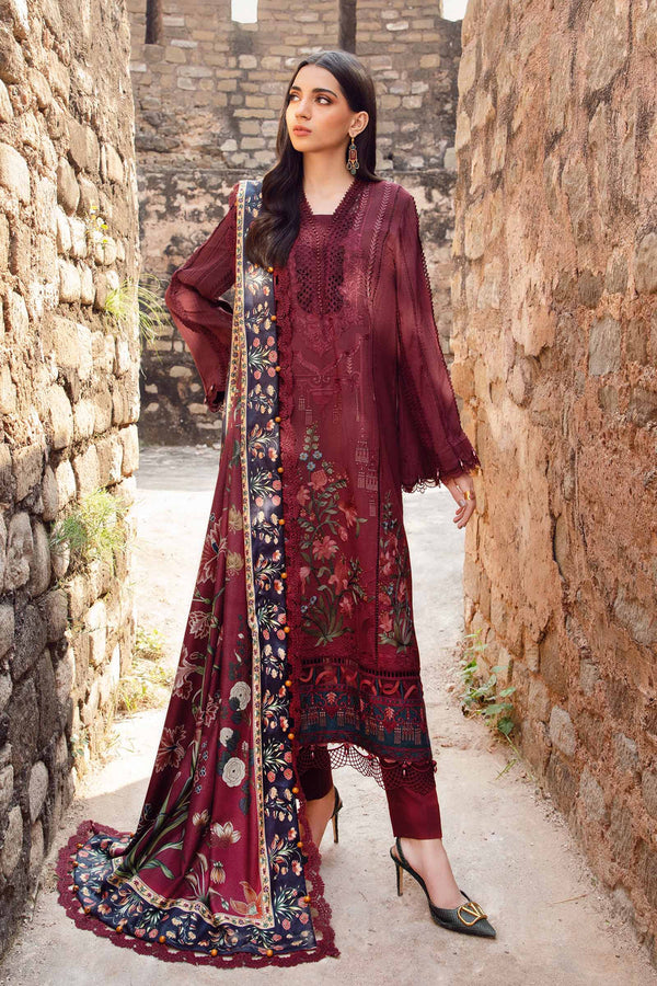 3 Piece Printed Linen Suit | MPT-2401-B