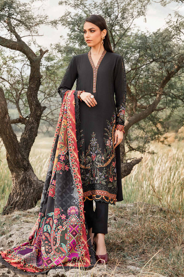 3 Piece Printed Linen Suit | MPT-2402-B