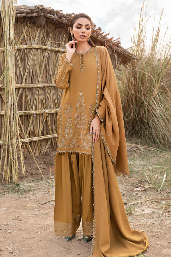 3 Piece Printed Linen Suit | MPT-2403-A