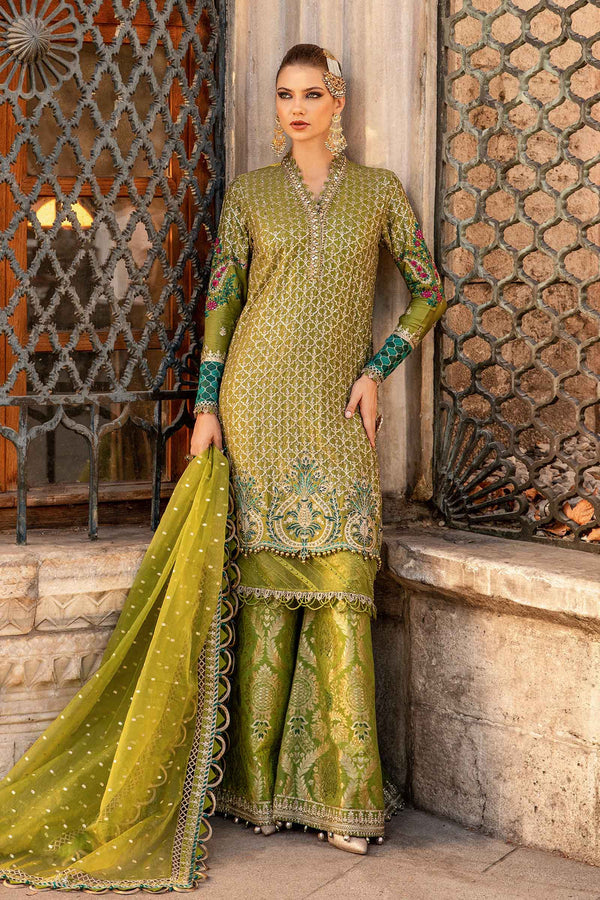 Embroidered Cotton Satin Suit | CST-803