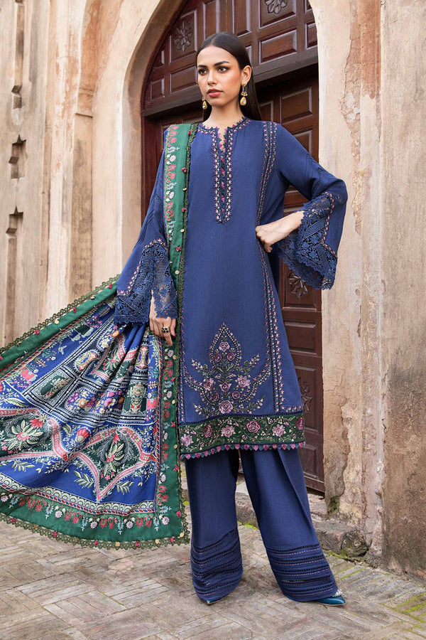 3 Piece Printed Linen Suit | MPT-2405-A