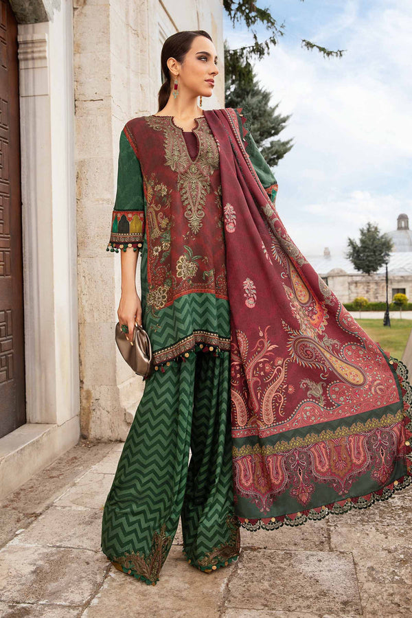 3 Piece Printed Cambric Suit | MPT-2305-B