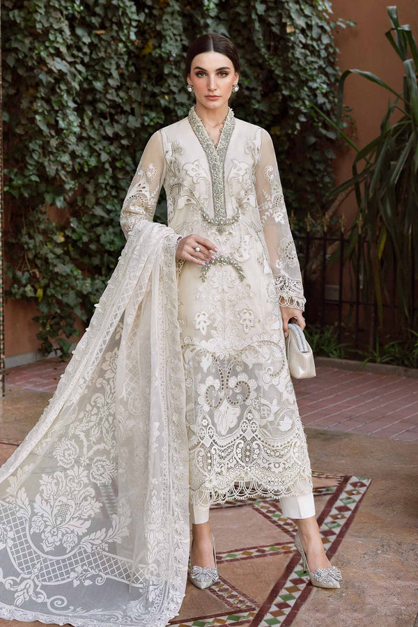 3 Piece Embroidered Organza Suit | D-2506-A