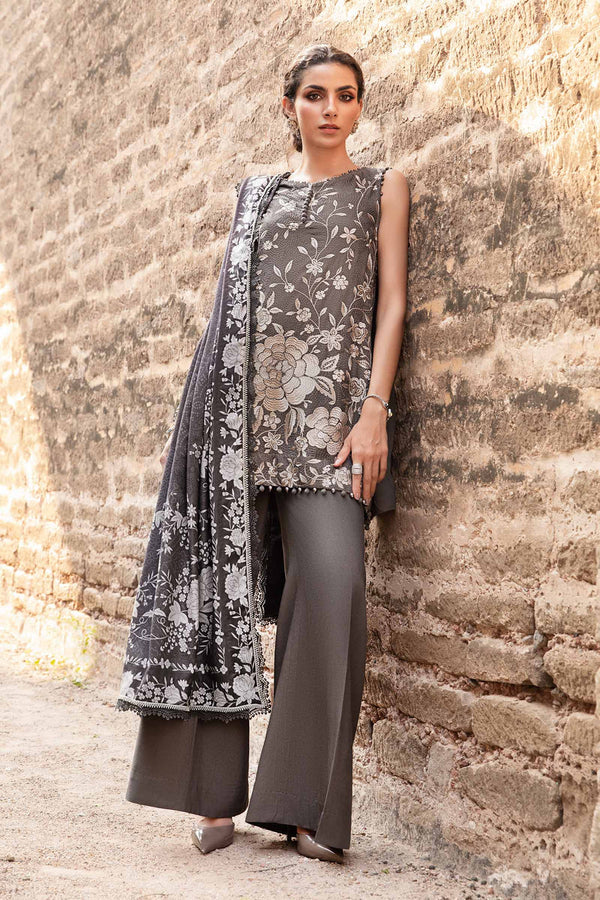 3 Piece Printed Linen Suit | MPT-2408-B