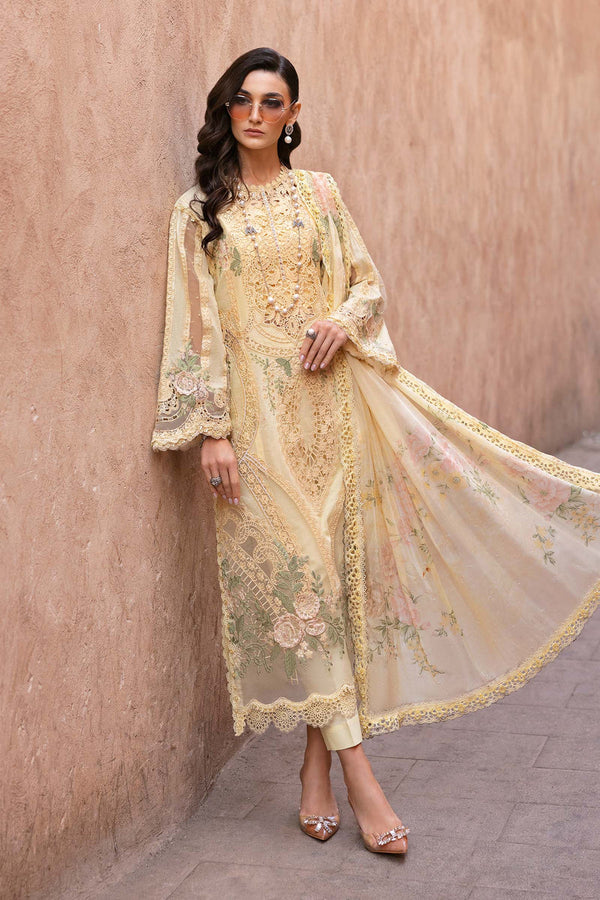 3 Piece Embroidered Organza Suit | D-2509-A