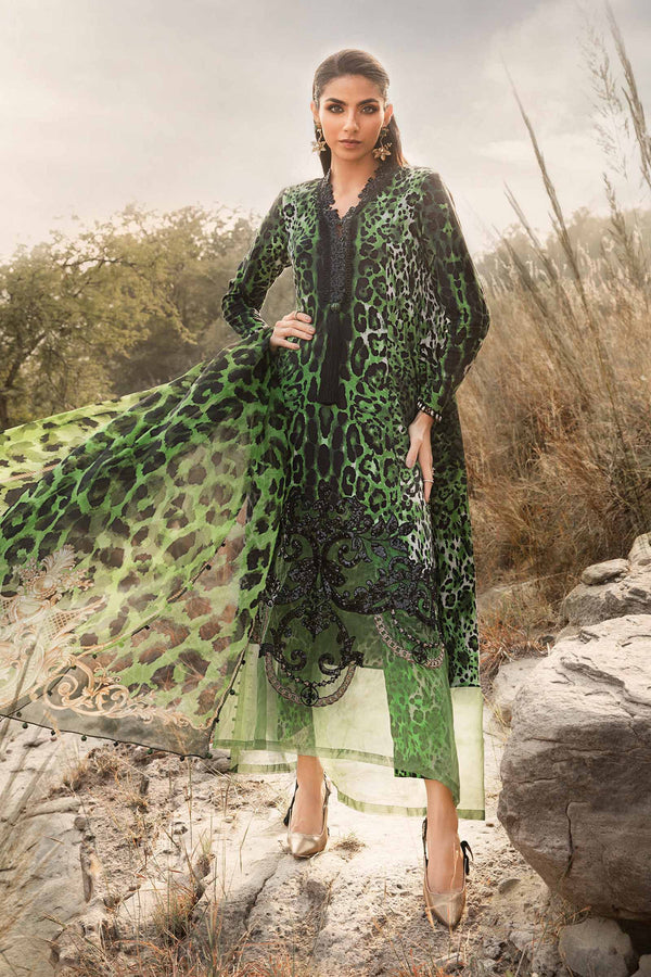 3 Piece Printed Linen Suit | MPT-2409-A