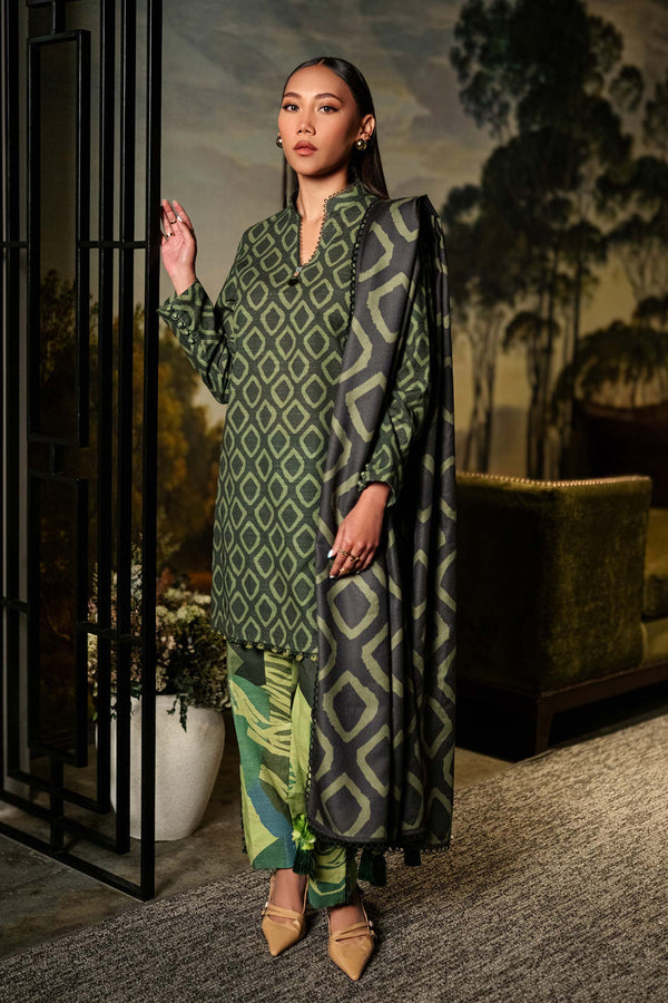 3 Pc Printed Khaddar Suit | 506-A