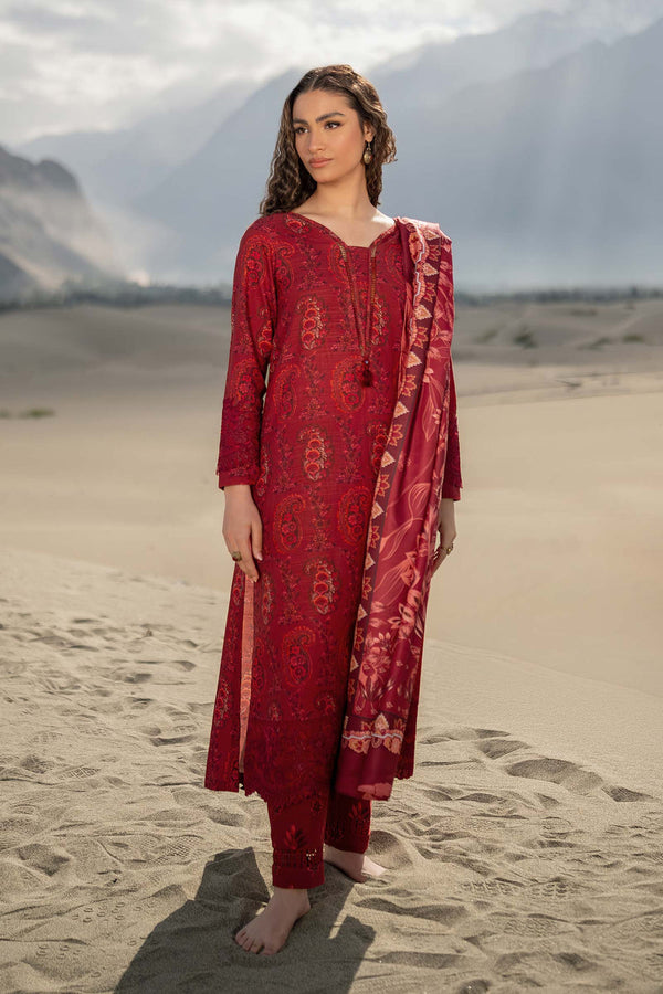 3 Pc Printed Khaddar Suit | 508-B