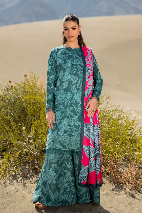 3 Pc Printed Khaddar Suit | 509-A