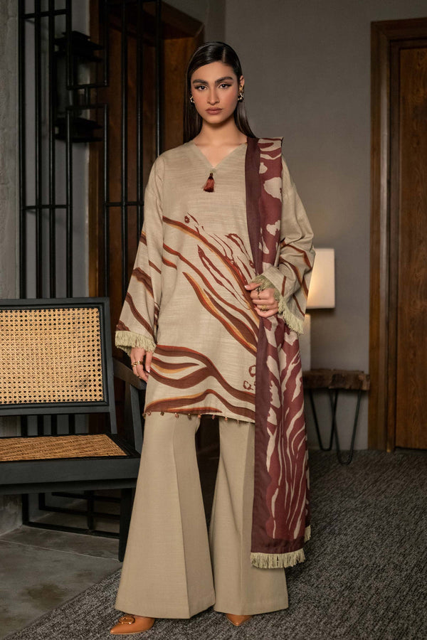 3 Pc Printed Khaddar Suit | 510-A