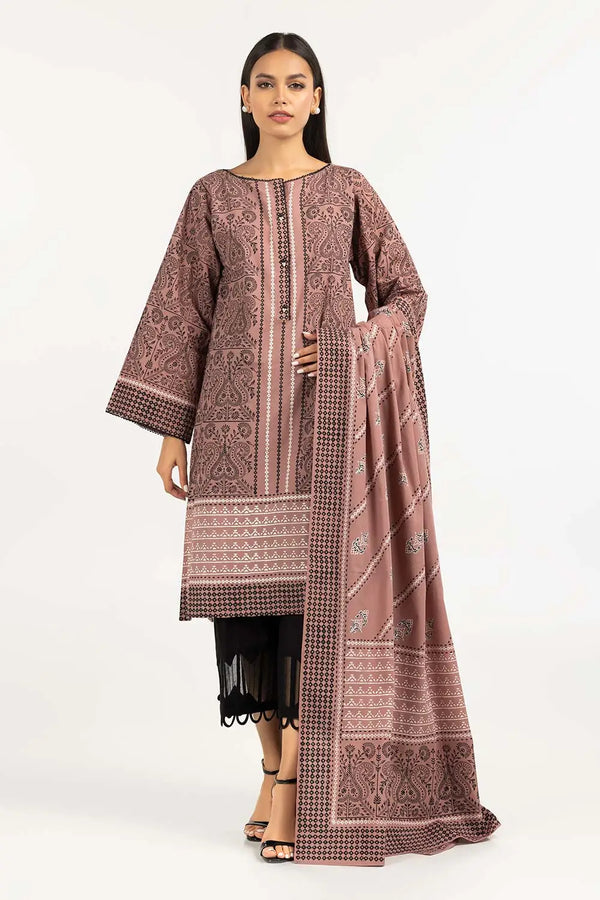 Screen Printed Cambric Shirt With Dupatta IPS-22-92 (2 Piece)