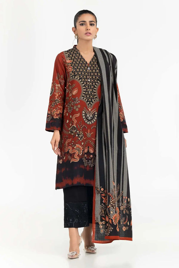 2PC Suit Digital Printed Khaddar Shirt Dupatta IPW-22-108